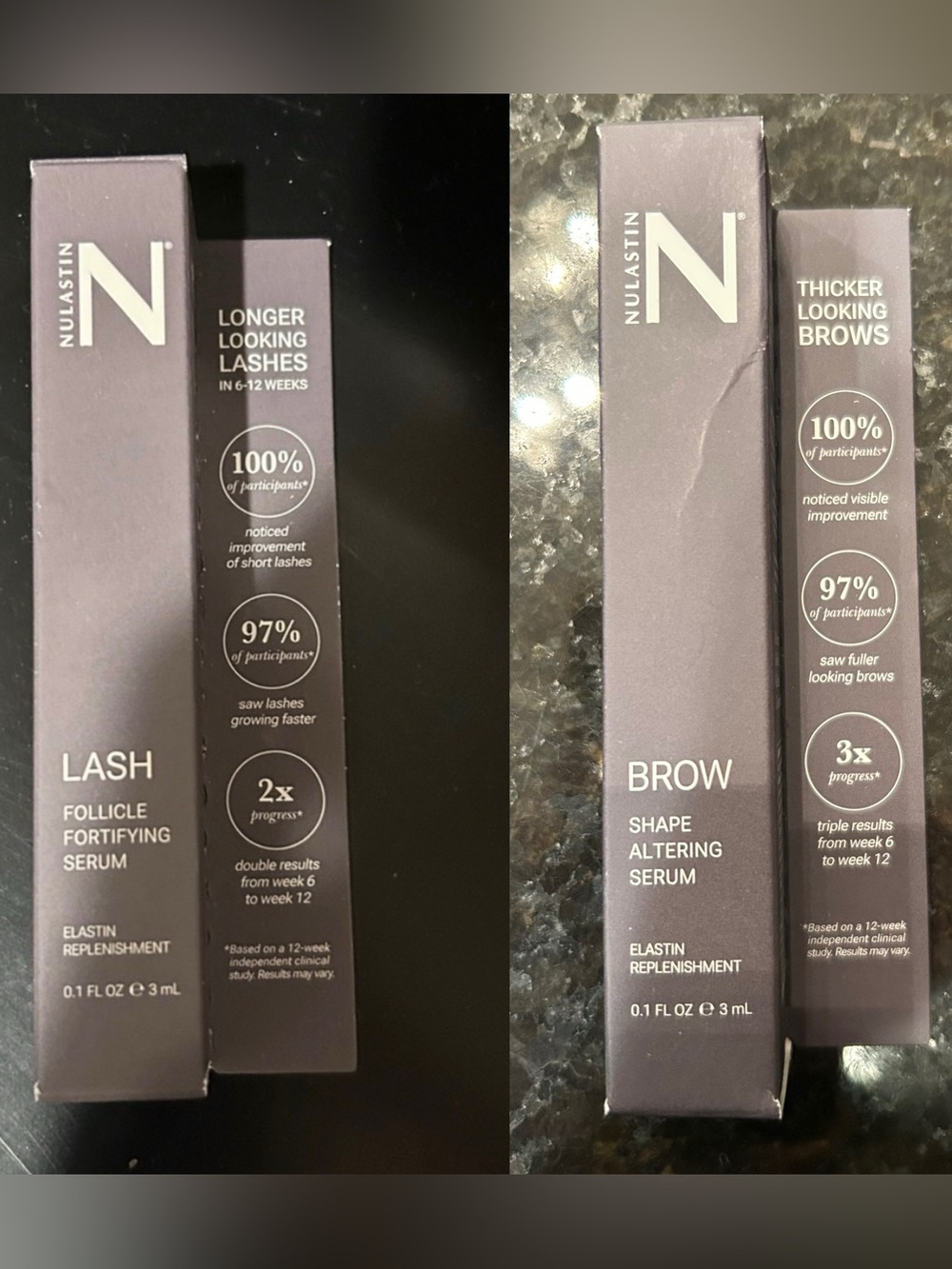 NULASTIN LASH Follicle Fortifying Serum + BROW Shape Altering Serum NEW